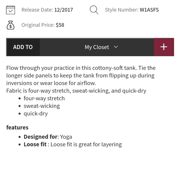 Lululemon Watch Me Flip Tank - Picture 8 of 8